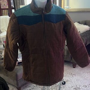 NWT Outback Brown and Blue Quilted Jacket